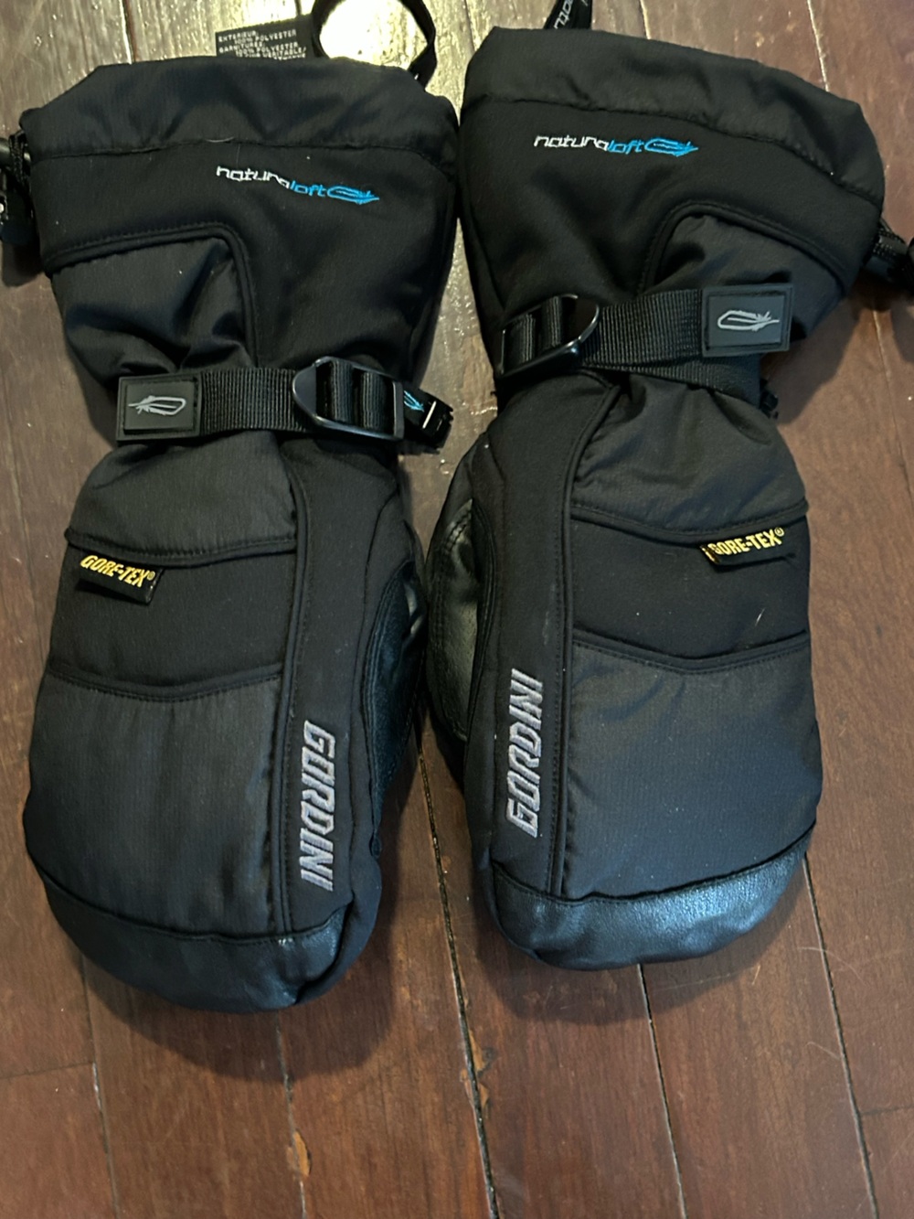 Gordini Gore-Tex Black Leather Winter Mittens Gloves Insulated Ski Snowboard M